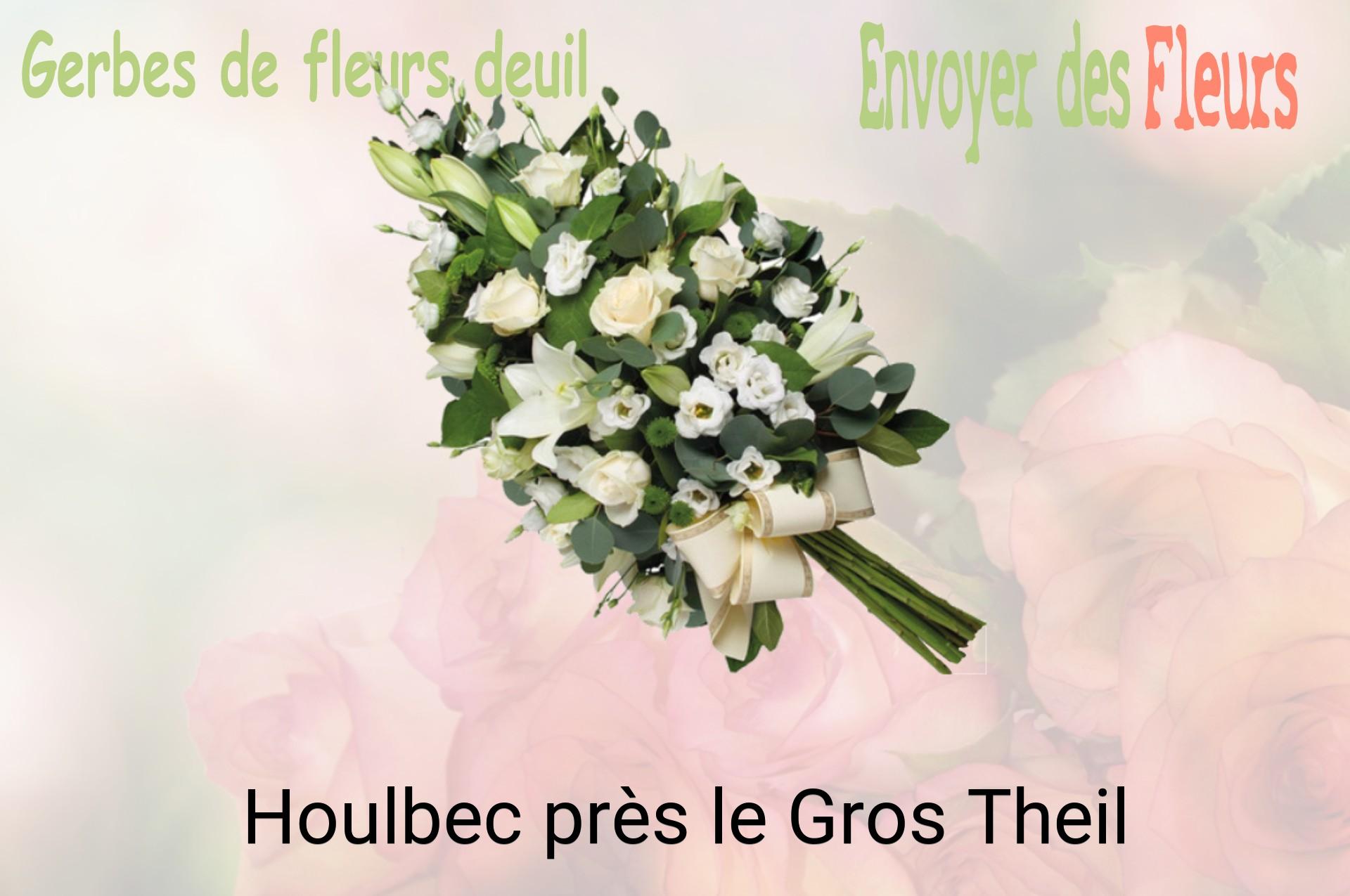 Gerbe de fleurs de deuil livrée à Houlbec-près-le-Gros-Theil